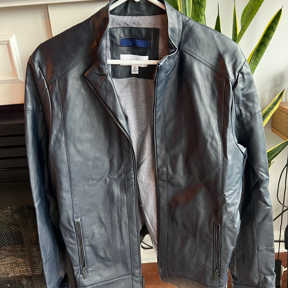 Calvin Klein men’s faux leather jacket